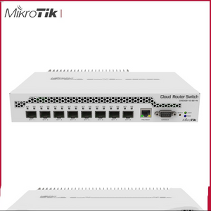 Mikrotik CRS309-1G-8S+IN Desktop Switch 1xGbE port + 8x SFP+10Gbps ports, switching capacity 162 Gbps, dual-core 800MHz CPU, 512MB