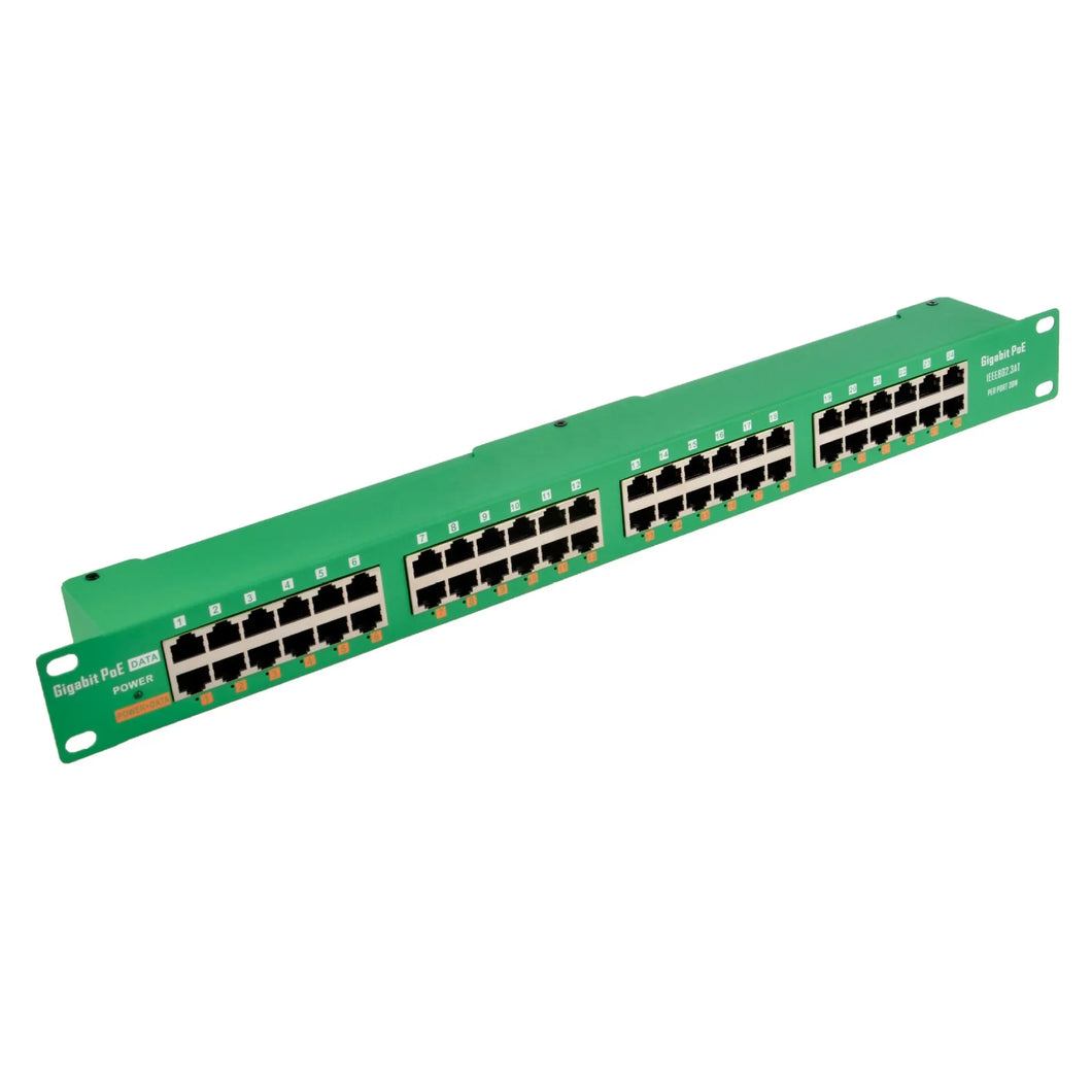 24Port Gigabit Active PoE Midspan Injectors Switch for 802.3af/at devices like Voip phones WiFi AP's supports POE, VLAN, 1G switching