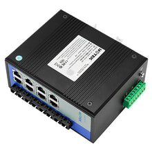 Load image into Gallery viewer, UOTEK 12 Ports 100M Unmanaged Ethernet DIN-rail Switch with IP40 Protection 10/100/1000Mbps incl 4 Gigabit fiber UT-60408F-8T4SC-BNF
