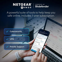 Load image into Gallery viewer, Orbi 970 Series Quad-Band WiFi 7 Mesh Network System (RBE973S), Router + 2 Satellite Extenders, Security Features, Up to 27Gbps Speed
