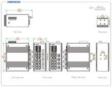 Load image into Gallery viewer, UOTEK 16 Ports 10/100M RJ45 2 Layer Unmanaged Industrial Ethernet Switch DIN-Rail with IP40 Rating 110/220VAC UT-60416F-16T-BNF
