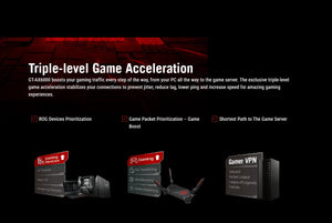 Asus GT-AX6000 ROG Rapture Gaming Wi-Fi Router AiMesh Router, Wi-Fi 6 802.11ax 6000 Mbps, WAN/LAN Dual 2.5G Network Ports
