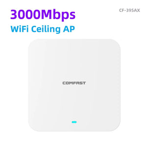 COMFAST AX3000 WiFi6 Ceiling AP Wireless Wall-mounted Router Extender Dual band High Speed Full Gigabit Ports 48V POE Wi-Fi Amplifier