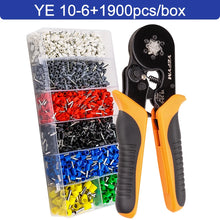 Load image into Gallery viewer, Crimping Pliers Set Toolkit Ferrule Pin Terminal Connectors Mini Adjustable Ratchet Electricians Hexagonal Toolbox Kit YE 10-6
