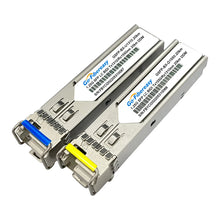 Load image into Gallery viewer, Gigabit SFP BiDi LC Transceiver Module 3/10/20/40/80/100km 1000Base-BX WDM SFP Optical Module for Mikrotik/TP-Link/Zyxel
