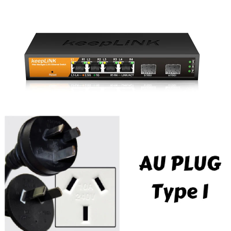 KeepLiNK 8-Port 2.5GbE Managed Ethernet Switch with 1*10Gb SFP+ Uplink LACP Support, High-Speed Connectivity, KP-9000-9XHML-X