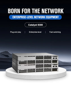 Cisco Catalyst C9300 Network Enterprise Switch 12*25G/10G/1G Multigigabit Ethernet Ports SNMP QoS Functions Cloud Managed Switch C9300X-12Y-M