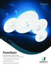 Load image into Gallery viewer, Ubiquiti PBE-M5-300 UISP airMAX PowerBeam M5, 300mm Bridge, 22 dBi Antenna gain, 1x10/100 Port, passive PoE pair, Pole mounting Kit
