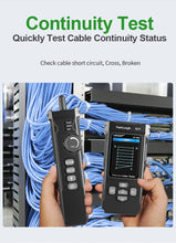Load image into Gallery viewer, NOYAFA NF-8506 Network Cable Tester Support PING test/IP scan/network port speed Multifunction Cable Tracker finding tool
