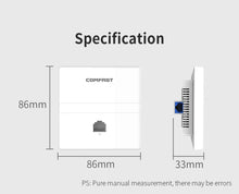Load image into Gallery viewer, Comfast 4pcs 300Mbps In-wall AP 2*2dBi RJ45 USB Port Wireless Access point + 1pc AC Router Gateway for Hotel Villa PUB Company
