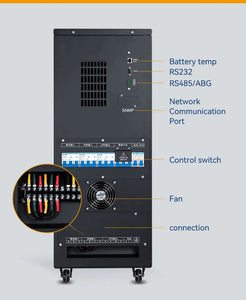 Low Frequency Industrial 3 Phase Online UPS Pure Sine Wave 20kva 20kw Ups Power Supply For Commercial Data Center 610*300*810mm, 113kg