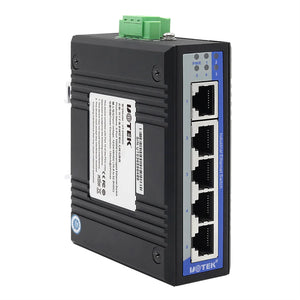UOTEK 1000M 5 Ports RJ45 Network Gigabit Unmanaged Industrial Ethernet Switch DIN-Rail IP40 Full Half Duplex UT-6405GC