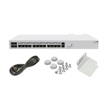 Load image into Gallery viewer, Mikrotik CCR2116-12G-4S+ Router 16-core ARM CPU based CCR 36- core CCR, 6x faster BGP performance. Includes an M.2 PCIe slot
