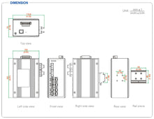Load image into Gallery viewer, UOTEK 8 Port Network Managed Industrial Fast Ethernet Switch Custom DIN-rail 2 Fibers 100M Single Mode RJ45 Port UT-62208F-6T2SC-MNF
