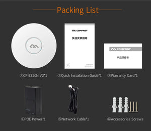 COMFAST CF-E320V2 300M WiFi Ceiling Wireless AP 802.11b/g/n QCA9533 Enterprise Wifi System 48V PoE OPEN DDWRT