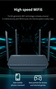Comfast XR11 WiFi 6 Router Gigabit 2.4G 5.0GHz Dual-Band 1800Mbps Amplifier Mesh WiFi 4 High Gain Omnidirectional Antenna