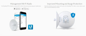 Ubiquiti Pbe-5AC-Gen2 PowerBeam 5AC Gen2 For 25km Only 1 Unit 25 dBi Pre-configured 5GHz High-Performance airMAX Wireless Bridge