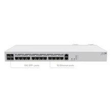 Load image into Gallery viewer, Mikrotik CCR2116-12G-4S+ Router 16-core ARM CPU based CCR 36- core CCR, 6x faster BGP performance. Includes an M.2 PCIe slot
