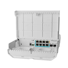 Load image into Gallery viewer, MikroTik CSS610-1Gi-7R-2S+OUT netPower Lite 7R Outdoor reverse PoE switch with Gigabit Ethernet and 10G SFP+ ports
