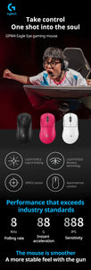 Logitech G PRO X SUPERLIGHT 2 DEX Wireless GPW 4 RGB Backlight HERO 25K Sensor Gaming Mouse