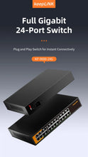 Load image into Gallery viewer, KeepLiNK 24-Port Gigabit Ethernet Switch Unmanaged Plug and Play 24x 10/100/1000Mbps Gigabit RJ45 Ports KP-9000-24G-AC
