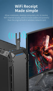 COMFAST Drive Free Gigabit Adapter 2.4G 5G Dual Band Network Card Support WPA3 MU-MIMO Wireless Dongle for Win 7/8/10/11