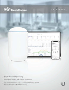 Ubiquiti UDM Dream Machine All-in-one console and security gateway designed to support powerful LAN & Dual-band WiFi 5 networks