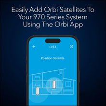 Load image into Gallery viewer, Orbi WiFi 7 Systems 802.11be Mesh Satellite Add-On Node Covers up to 3300 sq ft Quad-Band, Compatible only with RBE971S RBE972S and RBE973S

