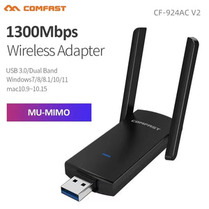 COMFAST Drive Free Gigabit Adapter 2.4G 5G Dual Band Network Card Support WPA3 MU-MIMO Wireless Dongle for Win 7/8/10/11