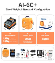 Load image into Gallery viewer, Signalfire AI-6A+/6C/6C+SM&amp;MM Automatic FTTH Fiber Optic Splicing Machine Optical Fiber Fusion Splicer with OPM and VFL
