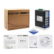 Load image into Gallery viewer, UOTEK 12 Ports Gigabit SFP Unmanaged industrial Ethernet Switch Support Multiple Protocols DIN-rail Switch UT-60408F-8T-4GP-BNF
