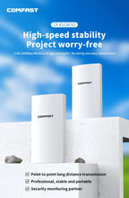 Load image into Gallery viewer, COMFAST 300Mbps 5.8Ghz Outdoor Wireless AP Bridge 3KM WiFi CPE Access Point 11dBi Wi-Fi Antenna Nanostation Router 2PCS
