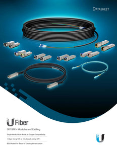 Ubiquiti UF-MM-1G SFP Modules and Cabling for 550M, 1.25 Gbps, UFiber Modules and LC Multi-mode fiber cabling 2 Packs
