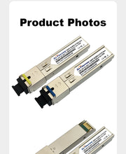 Load image into Gallery viewer, SFP SC BiDi 1G Transceiver Module 1.25G WDM Tx1310/Rx1550nm 3km/10km/20km DDM Compatible with Miktotik/TP-Link/Ubiquiti
