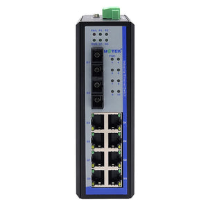 UOTEK Industrial Grade Gigabit 1000M 8 Ports Network Unmanaged POE Ethernet Switch 2 Optical Fiber SC DIN-rail UT-6410G-8GT2GSC