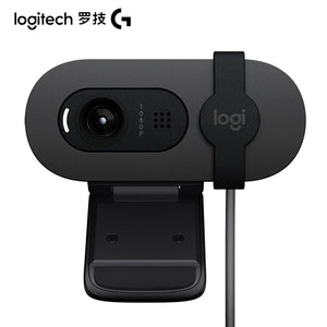 Original Logitech Brio 90 HD 1080p webcam with automatic light balancing, integrated privacy shutter, and built-in microphone