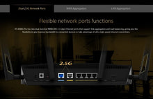 Load image into Gallery viewer, Asus RT-AX88U AX6000 Dual Band WiFi6 Gaming Router 802.11ax Router Game Mode MU-MIMO + OFDMA 2.4GHz 4x4, 5GHz 4x4 AiMesh WiFi Wireless Router
