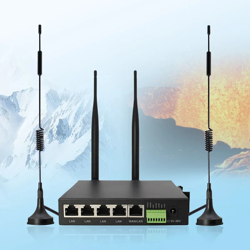 300Mbps M2M IoT VPN Industrial Wireless Router Modem Wi-Fi Router Openwrt 4G LTE WiFi Router with SIM Card Slot 150 Mbps, 300 Mbps