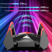 Load image into Gallery viewer, COMFAST CF-977AX Fengwu gaming network card Wifi Router Tri-Band Gigabit 5374Mbps Wifi6 Wireless Router Repeater Signal Booster
