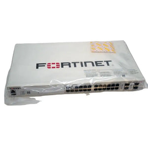 FortiSwitch 124F-FPOE L2 FortiGate PoE+ with 24x 1G RJ45 PoE+, 4x 10G/1G SFP+/SFP, 1x RJ45, Max 370W PoE, smart fan/temp FS-124F-POE