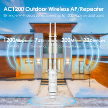 Load image into Gallery viewer, WAVLINK AC300/600/1200/1800/3000 Dual Band Outdoor Router Access Point Outdoor Long Range Wi-Fi Extender with Active/Passive PoE
