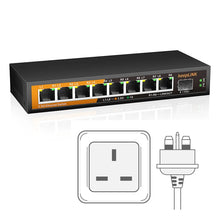 Load image into Gallery viewer, KeepLiNK 9-Port Multi-Gigabit Ethernet Switch Unmanaged 8-Port 2.5G RJ45 1-Port 10G SFP+ Uplink Network Expansion KP-9000-9XH-X
