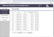 Load image into Gallery viewer, Temperature and Humidity Sensor rs485 rj45 ethernet web server IoT humidity data logger PoE server room network data center
