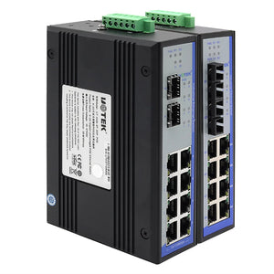 UOTEK Industrial Grade 8 Ports RJ45 Network Unmanaged POE Ethernet Switch 2 Gigabit Optical Fiber 1000M SEP SC UT-6428-POE