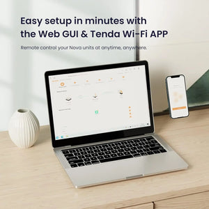 Tenda AX5400 Mesh WiFi6 System Nova 2900 sq.ft WiFi Coverage Whole Home Dual-Band Router up to 200 Devices 6*3dBi Antenna
