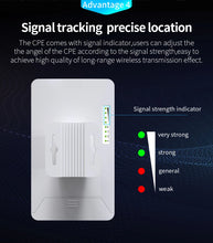 Load image into Gallery viewer, Comfast 300Mbps Outdoor WiFi Bridge 5G CPE Wifi Router 3KM Wifi Singal Extender Access Point 48V POE Antenna 2pcs
