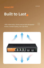 Load image into Gallery viewer, KeepLiNK 6-Port Multi-Gigabit Switch with 4-port 2.5Gb RJ45 and 2-port 10G SFP+ Unmanaged Plug and Play KP-9000-6XH-X2
