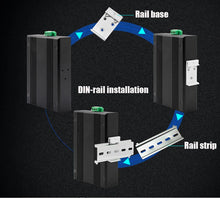 Load image into Gallery viewer, UOTEK Industrial Grade 100M 5 Ports Unmanaged Ethernet Switch DIN-rail without Power, 5x10/100Base-T(X) ports, Auto MDI/MDI-X, UT-6405
