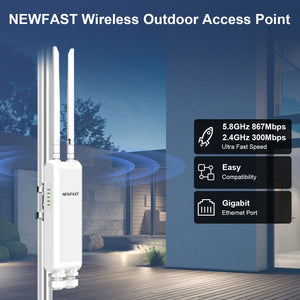 COMFAST Long Range dual- band 1200Mbps outdoor wireless AP CF-EW85 PoE mobile hotspot AP outdoor wifi router 2*5dBi antennas
