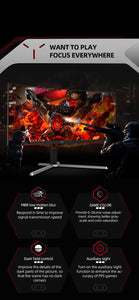 IPASON AOC CQ30G3Z 30 Inch 1080P 1500R 178View Curved Gaming Computer Monitor, 127% sRGB, 2560 x 1080 Resolution, 200Hz, HDMI Interface Type